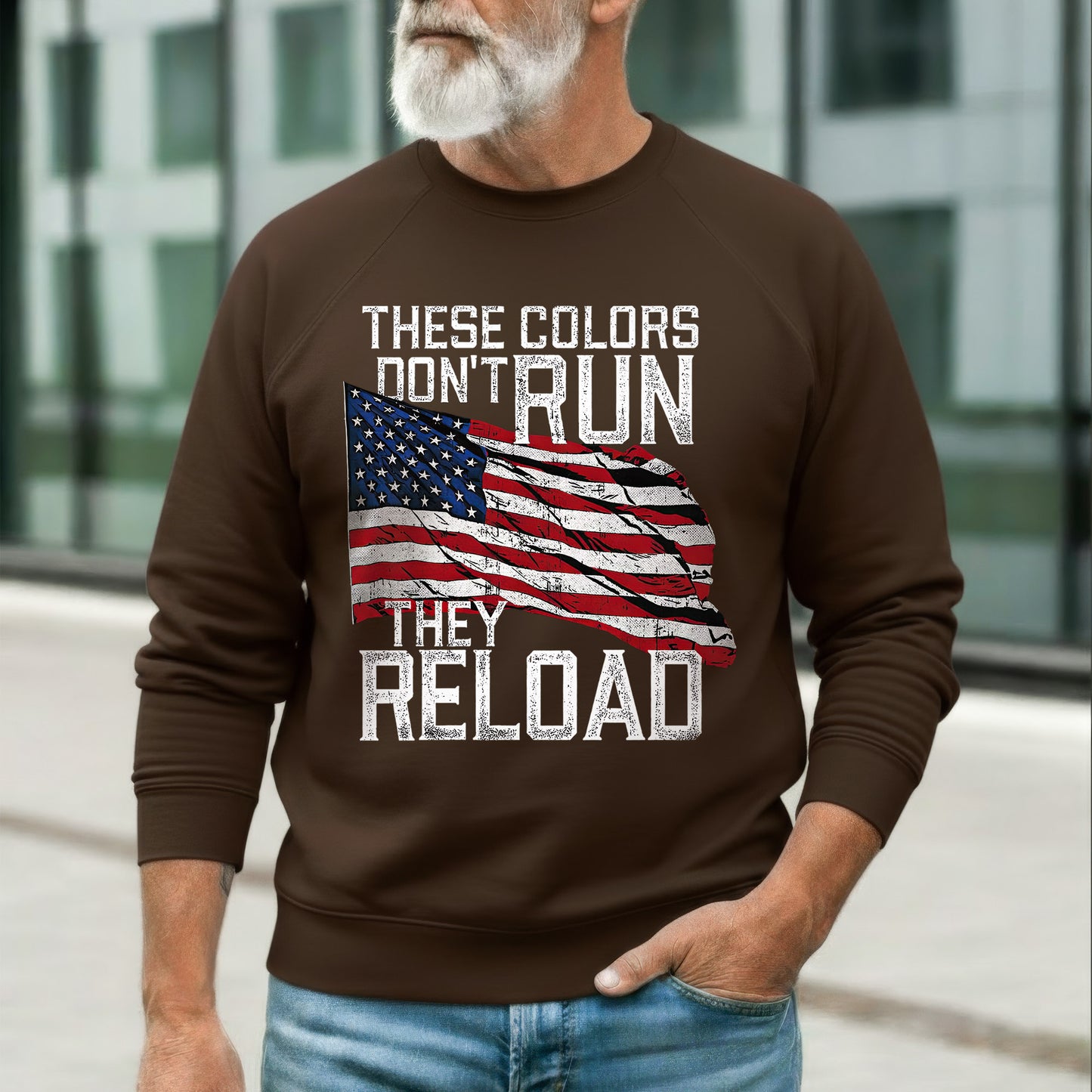 These Colors Don't Run They Reload Patriotic USA Flag T-Shirt