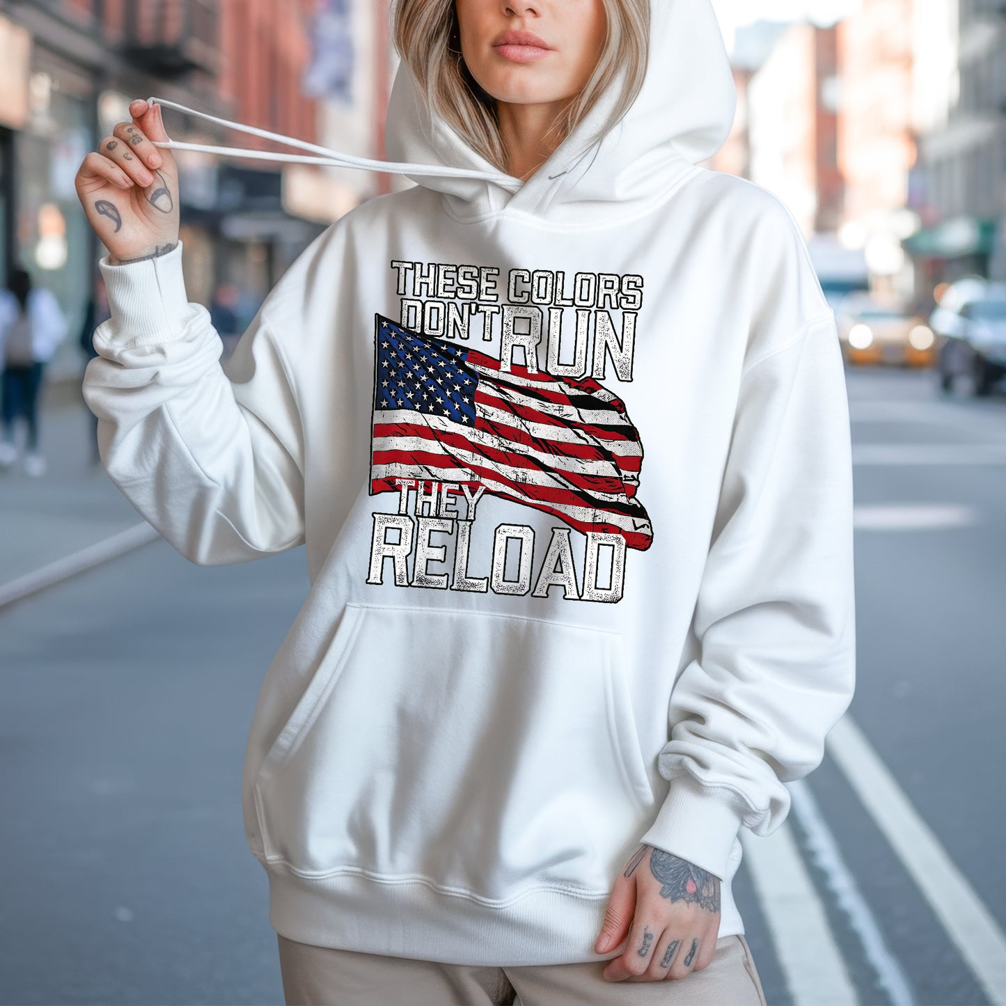 These Colors Don't Run They Reload Patriotic USA Flag T-Shirt