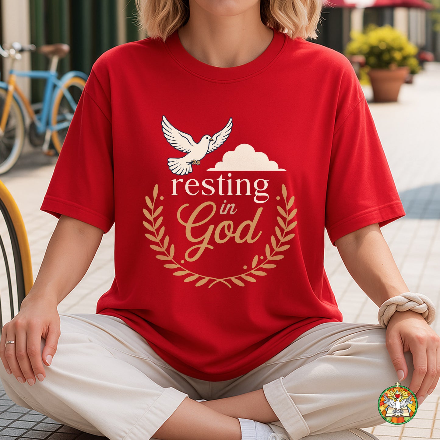 Resting In God T-Shirt - Christian Peace and Spiritual Rest Declaration
