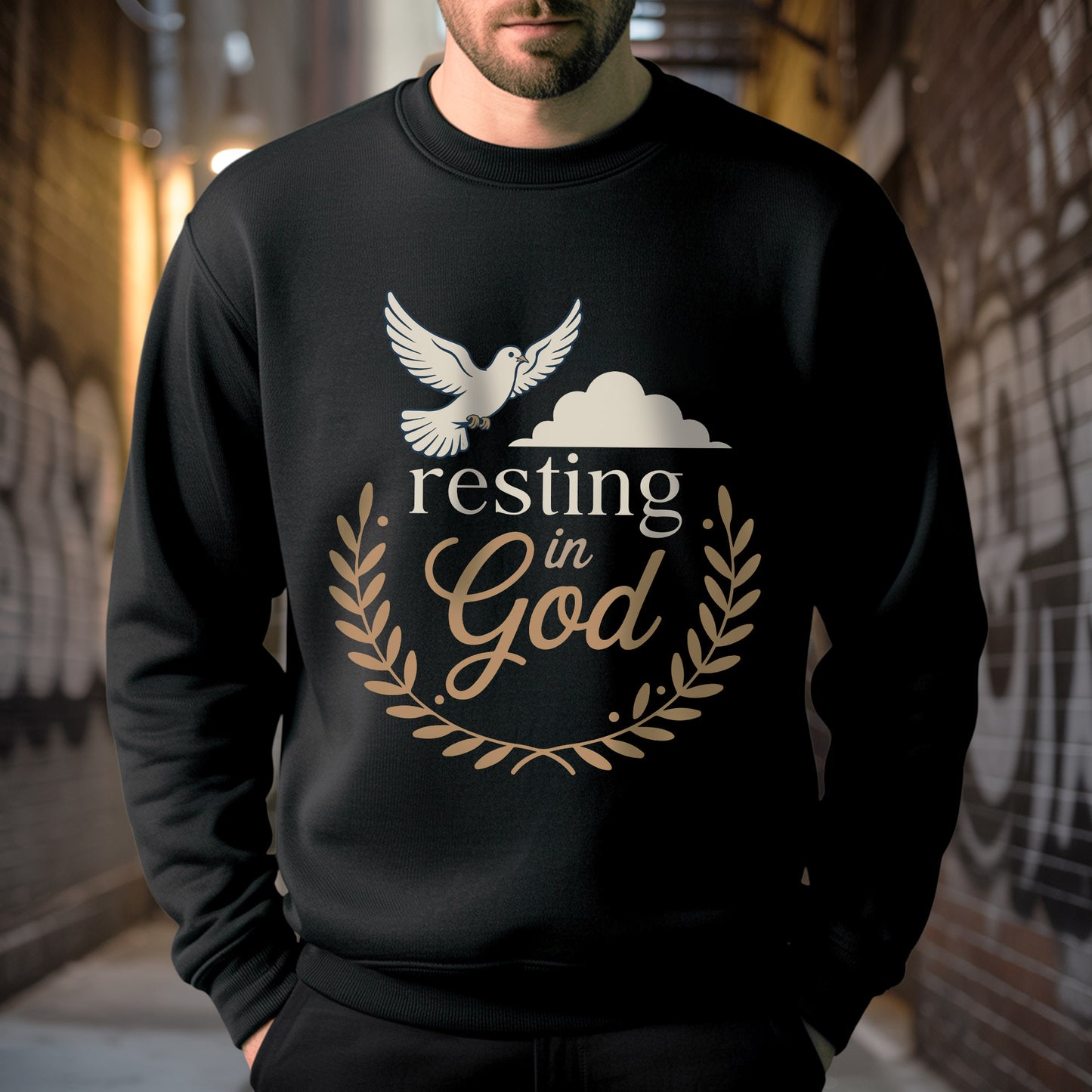Resting In God T-Shirt - Christian Peace and Spiritual Rest Declaration