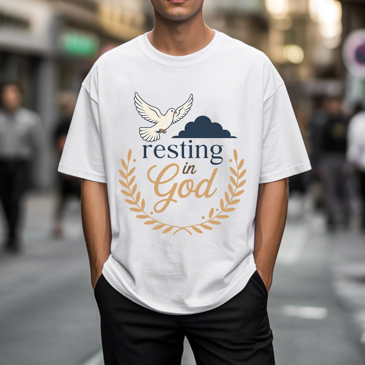 Resting In God T-Shirt - Christian Peace and Spiritual Rest Declaration