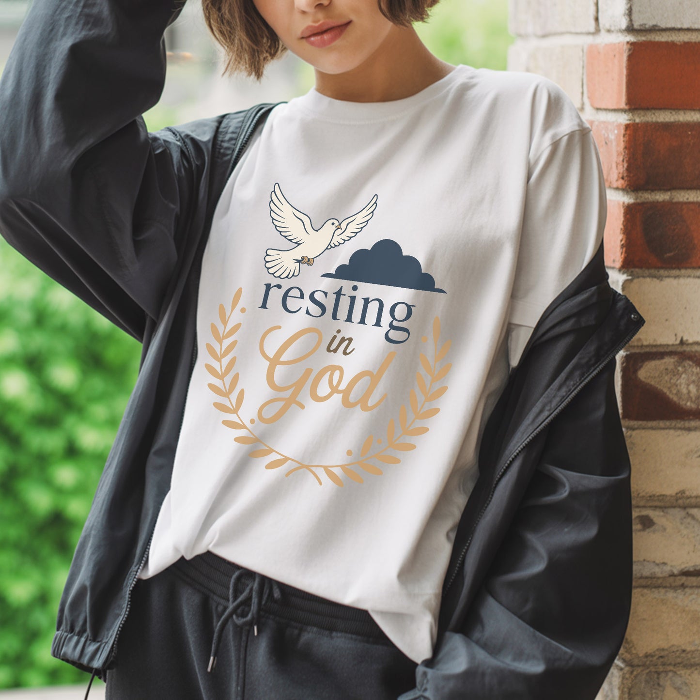 Resting In God T-Shirt - Christian Peace and Spiritual Rest Declaration