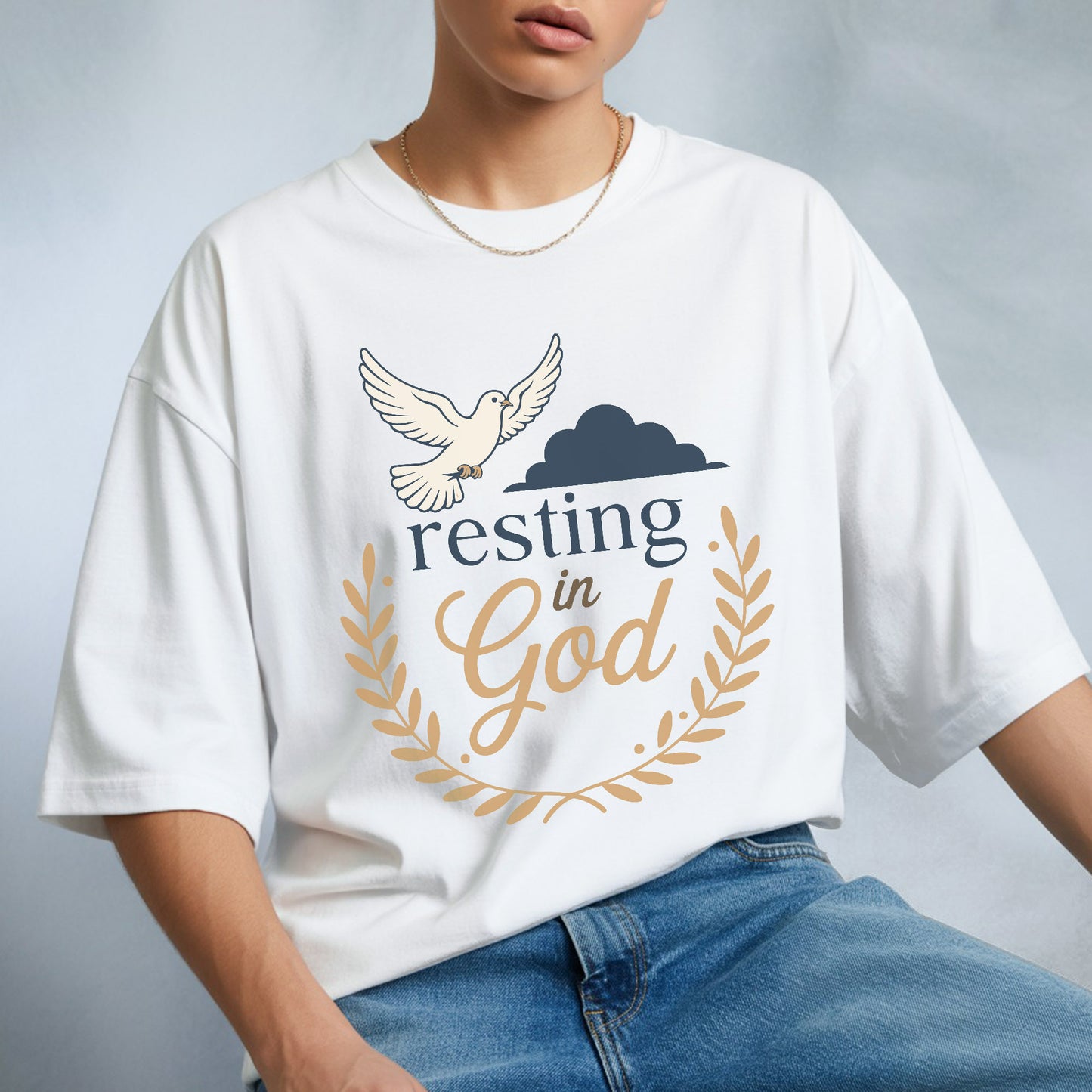 Resting In God T-Shirt - Christian Peace and Spiritual Rest Declaration