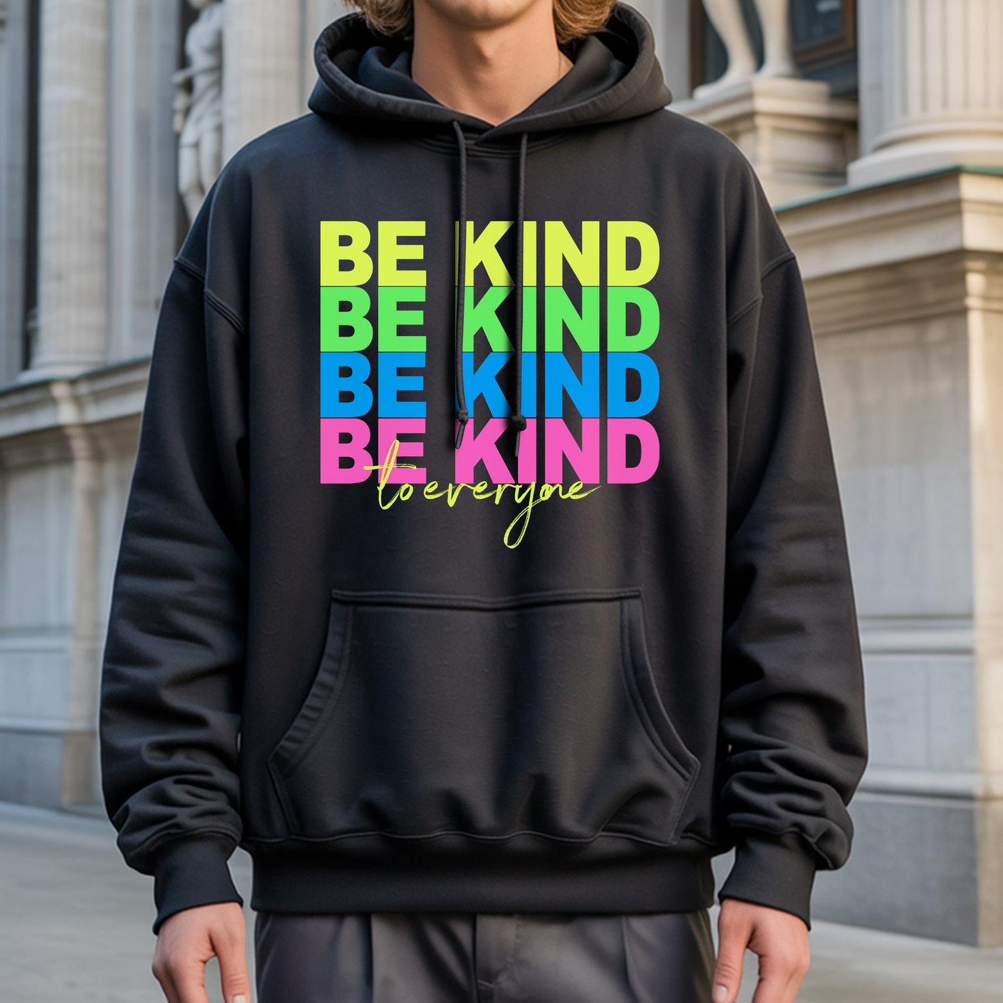 Be Kind To Everyone Rainbow Positivity T-Shirt Kindness Matters Inspirational Message Tee