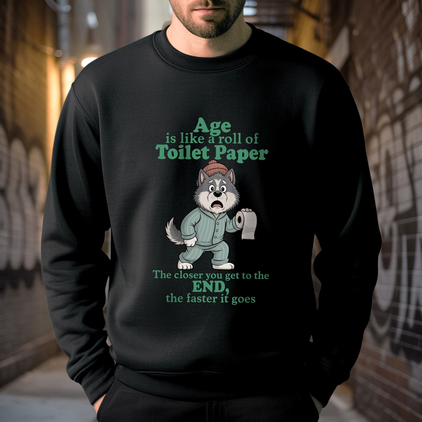 Age Is Like A Roll Of Toilet Paper The Closer You Get To The End The Faster It Goes Aging Humor T-Shirt