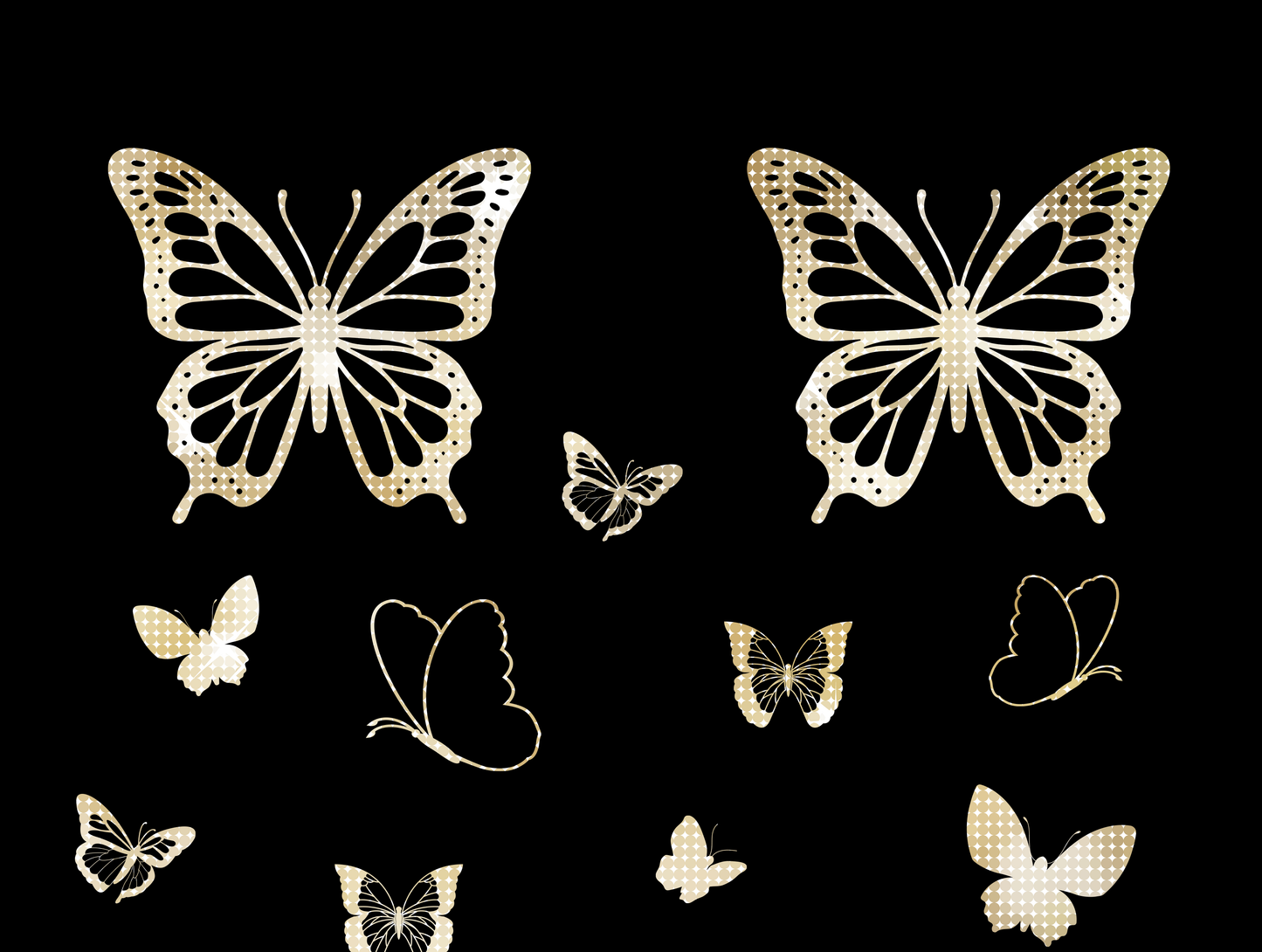 Butterfly Black Bling Diamond Tumbler 40oz - Sparkling Transformation Rhinestone Cup