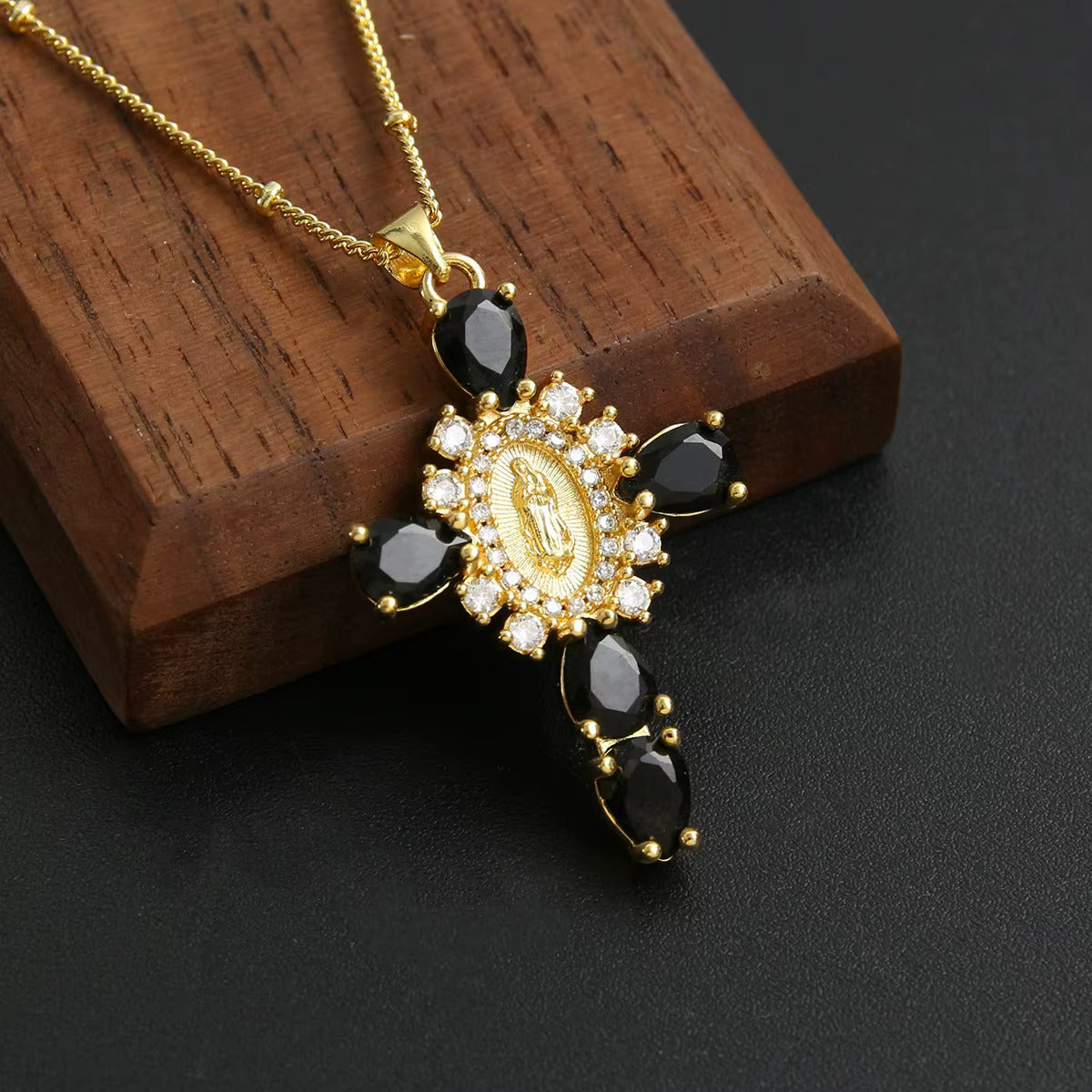 Rainbow Faith Cross Necklace