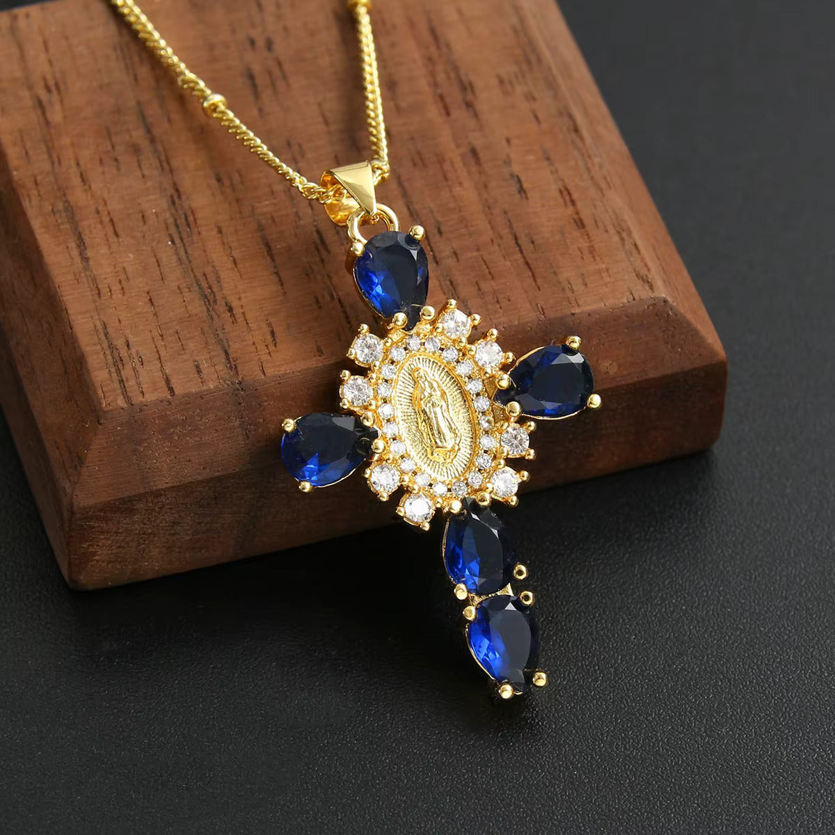 Rainbow Faith Cross Necklace