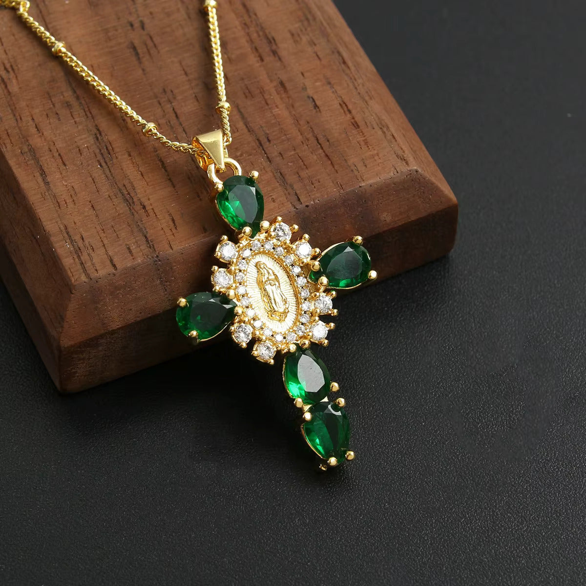 Rainbow Faith Cross Necklace