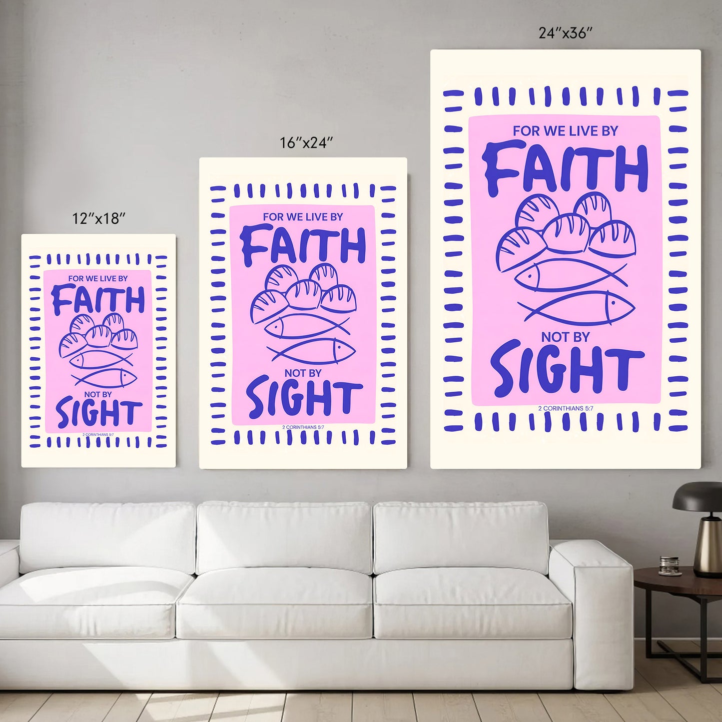 Faith Not Sight Bible Verse Poster/Canvas