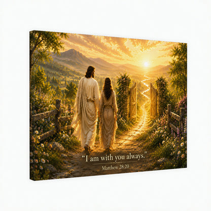 I Am With You Always Matthew 28:20 Christian Wall Art Poster/Canvas
