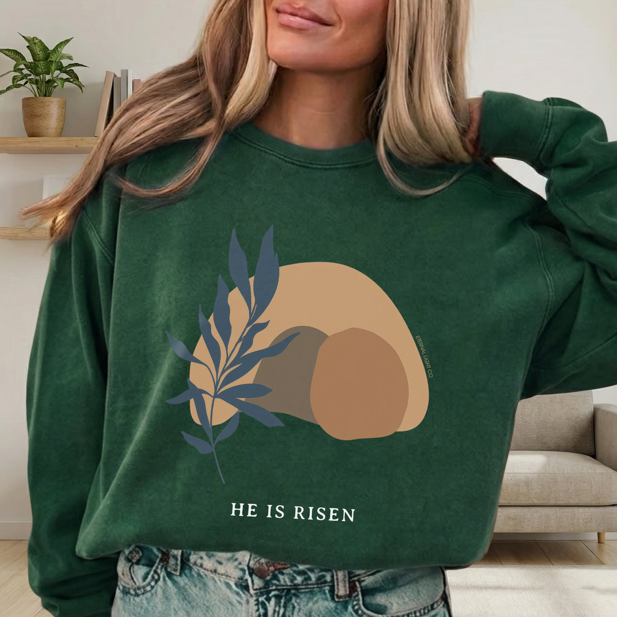 Minimalist Easter Resurrection – He is Risen – Unisex Tshirt / Hoodie / Sweatshirt
