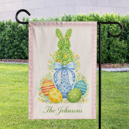 Personalized Easter Bunny & Egg Garden Flag – Celebrate Spring with Joy