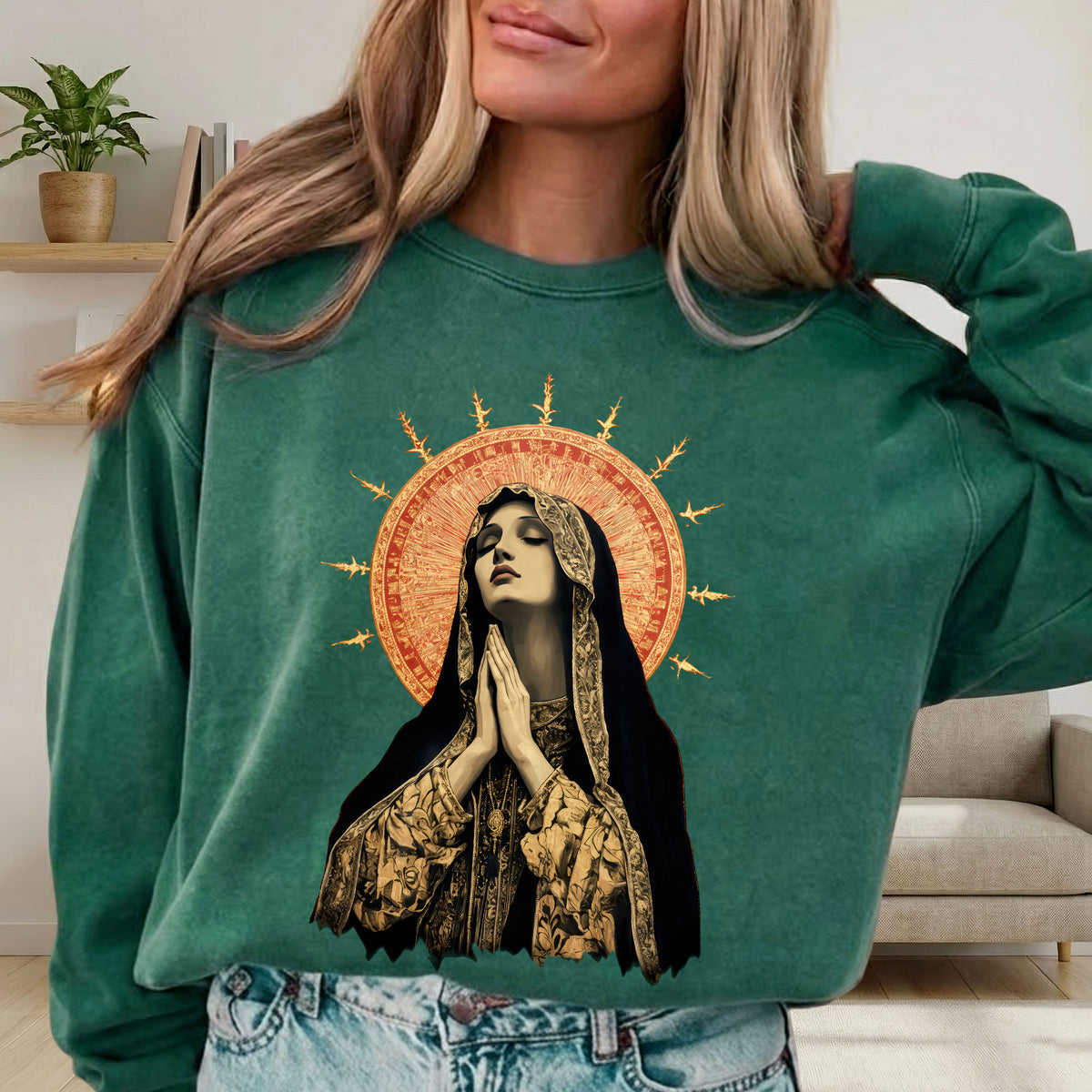 Blessed Virgin Mary Devotional Art – Unisex Tshirt / Hoodie / Sweatshirt