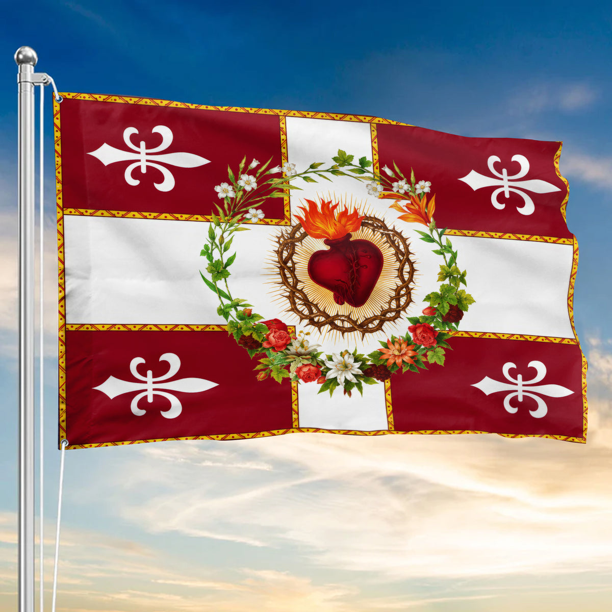 Sacred Heart of Jesus - House Flag/Garden Flag