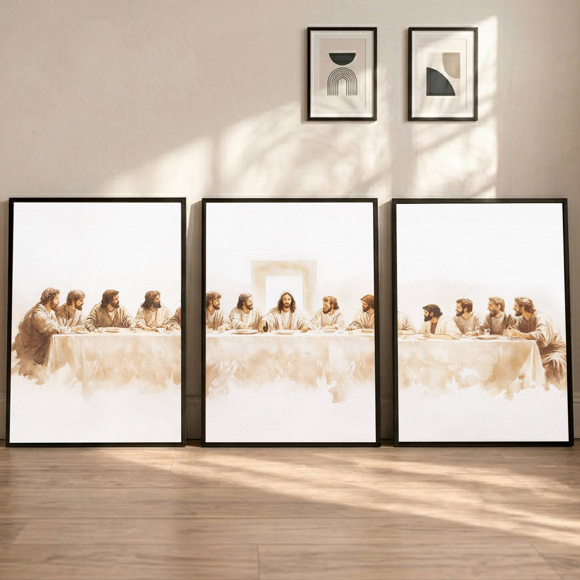 Last Supper Minimalist Christian Wall Art Poster/Canvas Set