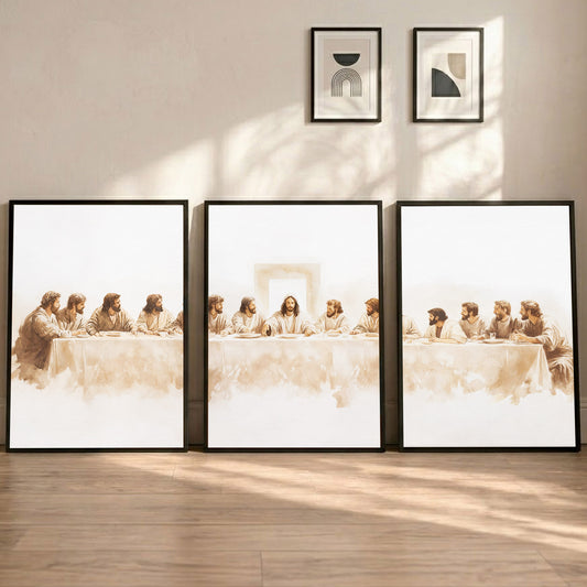 Last Supper Minimalist Christian Wall Art Poster/Canvas Set