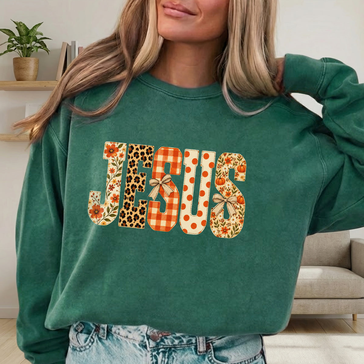 Jesus Fall Floral Leopard - Unisex Tshirt / Hoodie / Sweatshirt