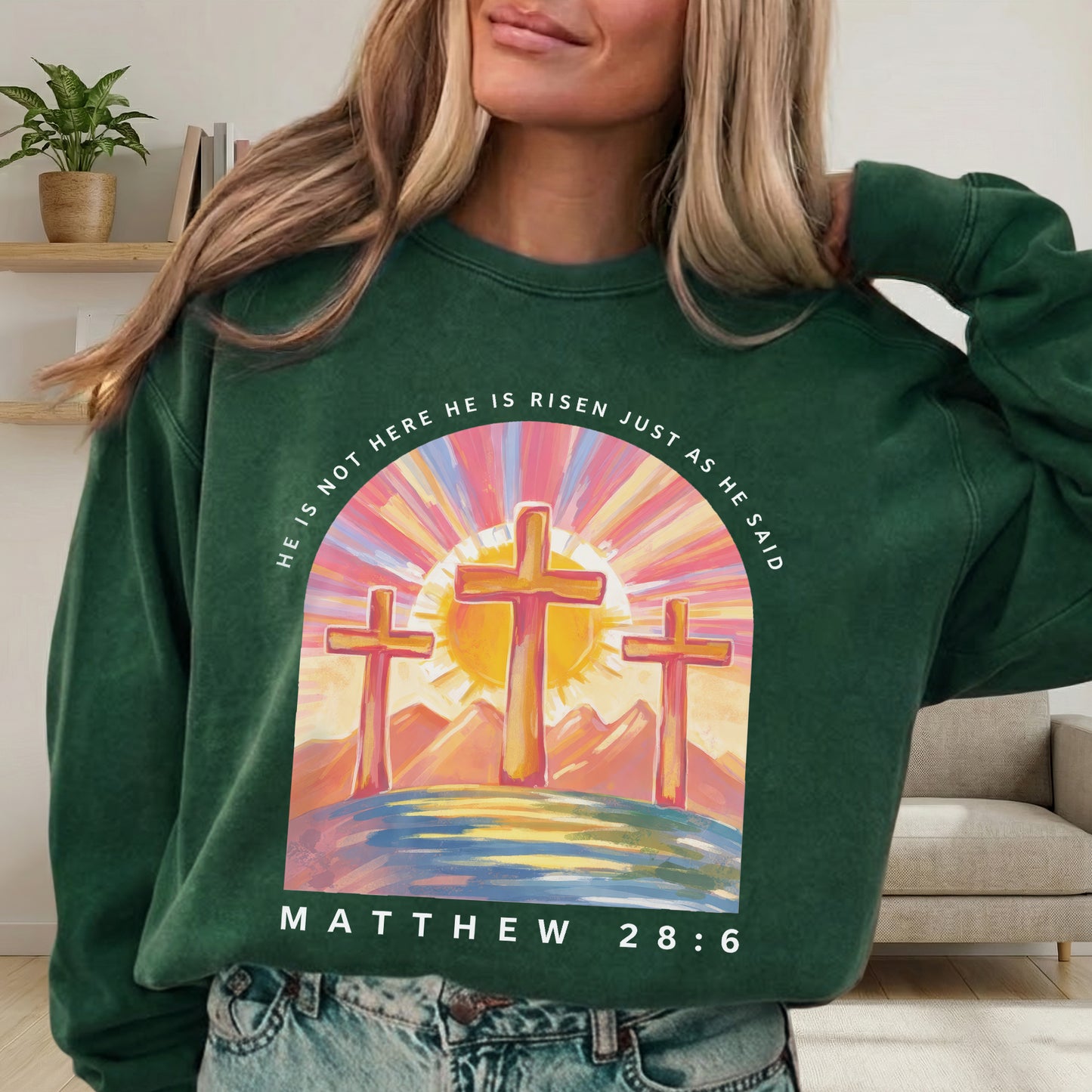 He Is Not Here Just As He Said – He is Risen – Unisex Tshirt / Hoodie / Sweatshirt