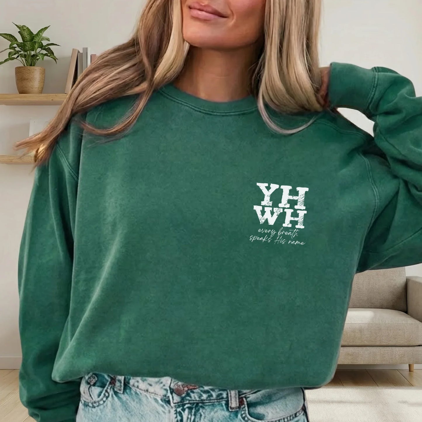 YHWH Every Breath Speaks His Name - Faith Floral - Unisex Tshirt / Hoodie / Sweatshirt - Faith Guided Life