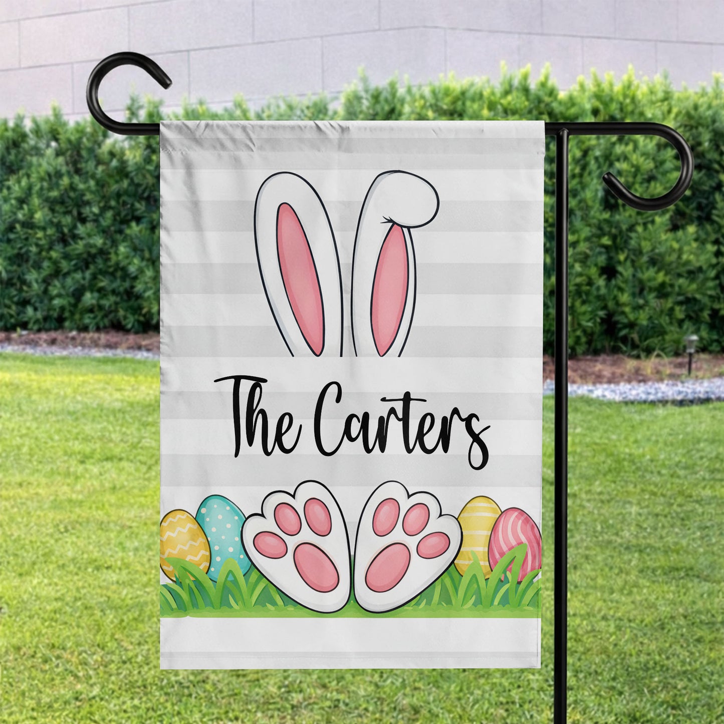 Personalized Easter Bunny with Eggs Flag
