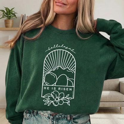 Easter Sunday Empty Tomb Line Art – He is Risen – Unisex Tshirt / Hoodie / Sweatshirt