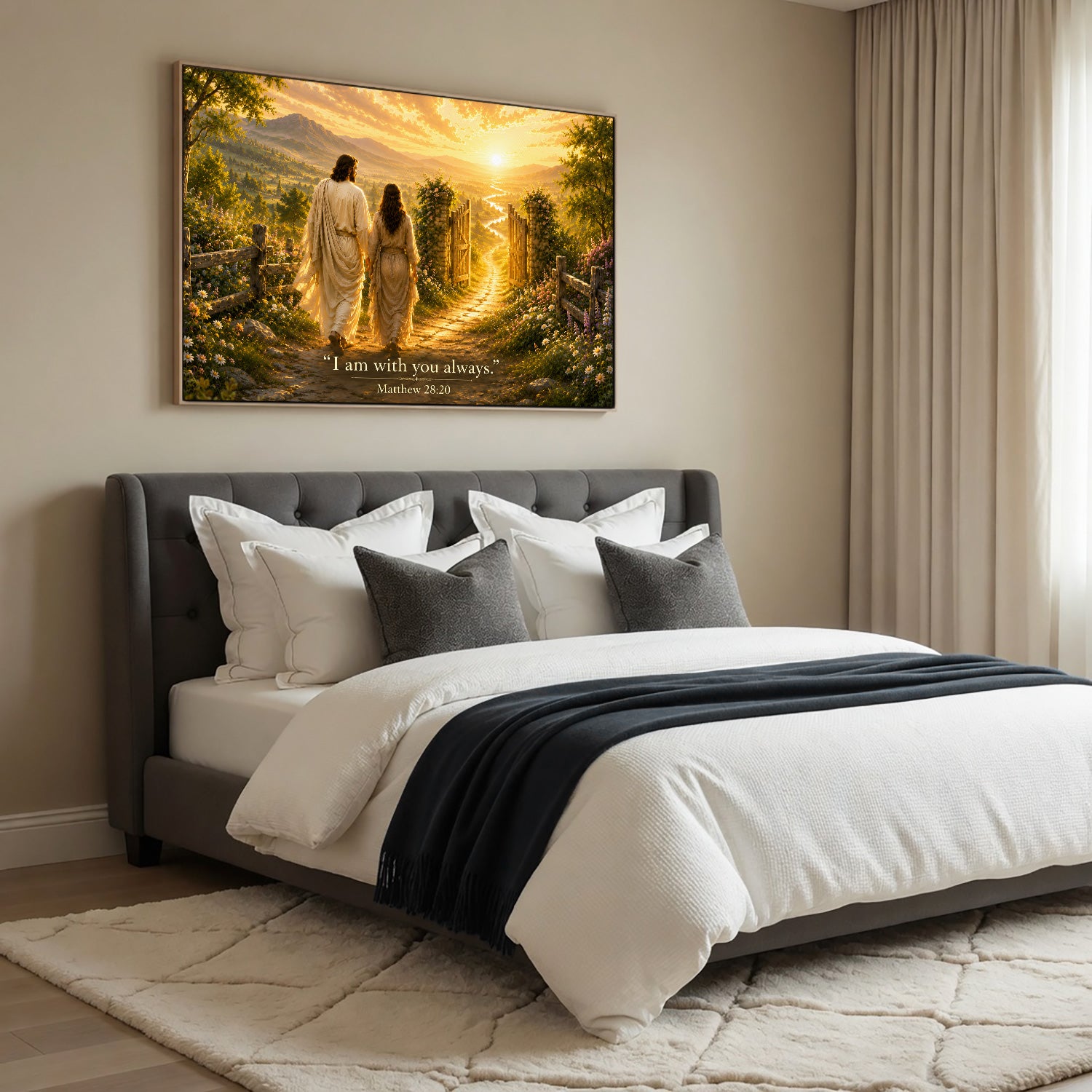 I Am With You Always Matthew 28:20 Christian Wall Art Poster/Canvas