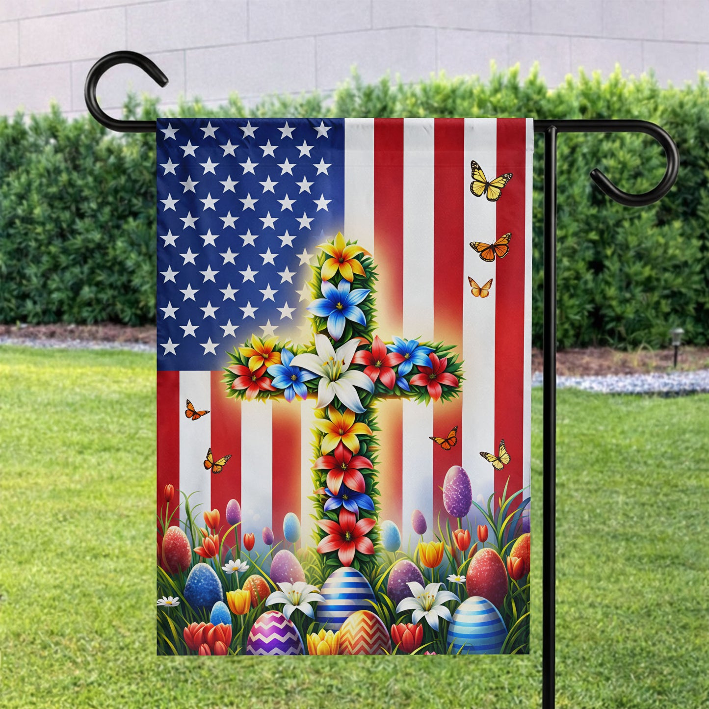 Easter Cross Flag – Celebrating Resurrection and Freedom