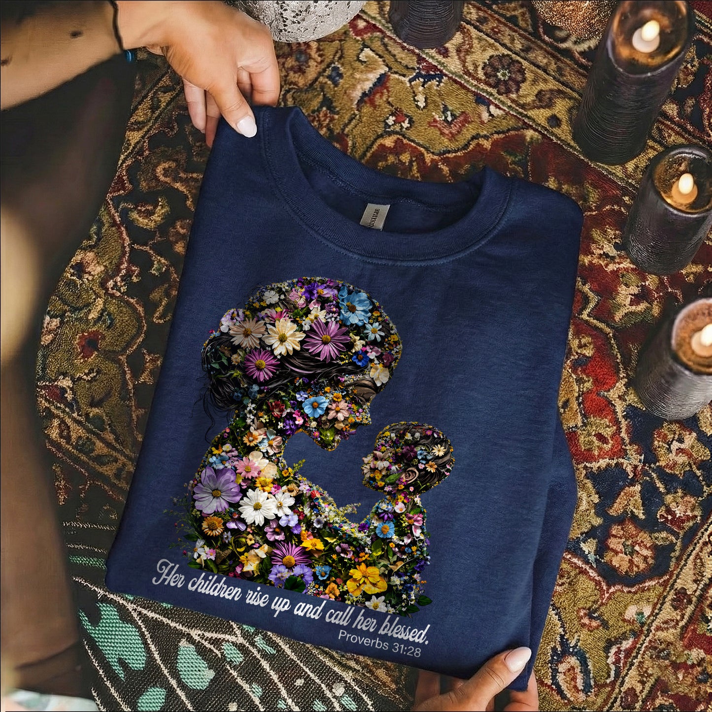 Floral Motherhood - Proverbs 31:28 – Unisex Tshirt / Hoodie / Sweatshirt