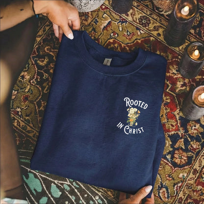 Rooted In Christ Floral Designs - Faith Floral - Unisex Tshirt / Hoodie / Sweatshirt - Faith Guided Life