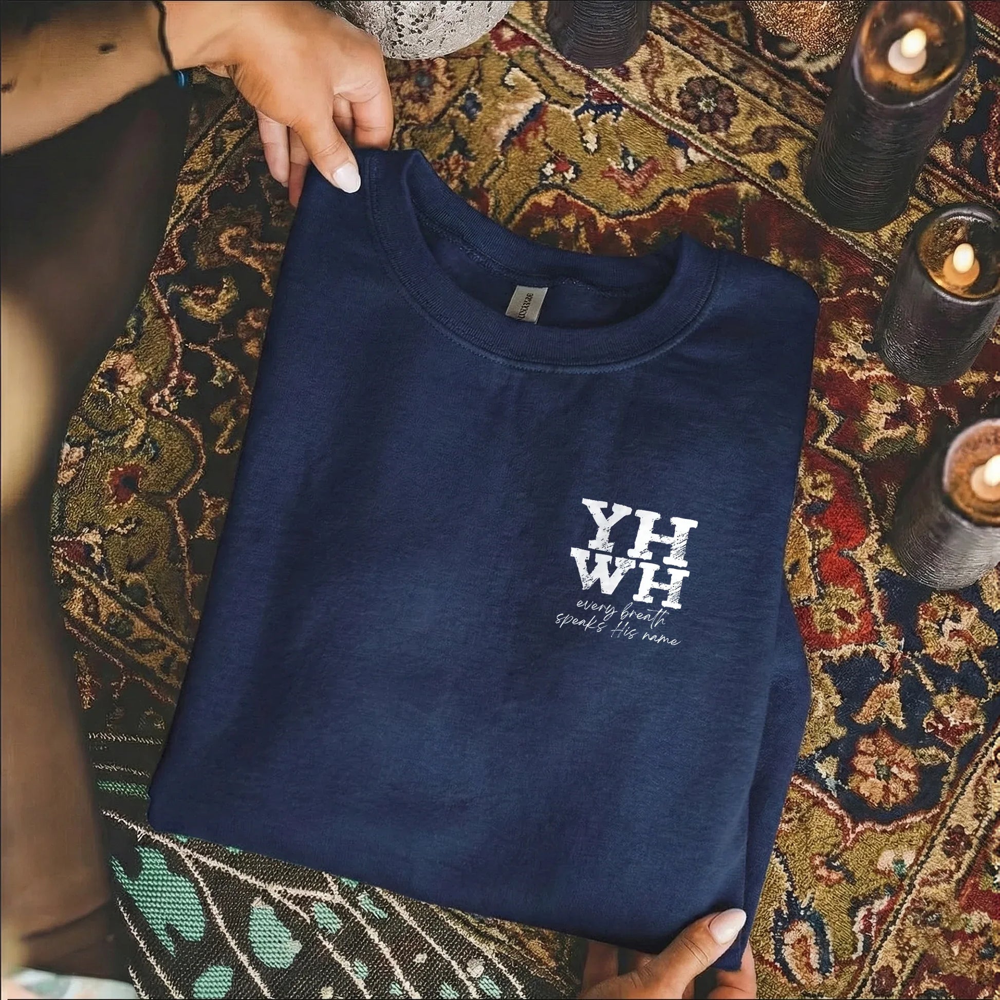 YHWH Every Breath Speaks His Name - Faith Floral - Unisex Tshirt / Hoodie / Sweatshirt - Faith Guided Life