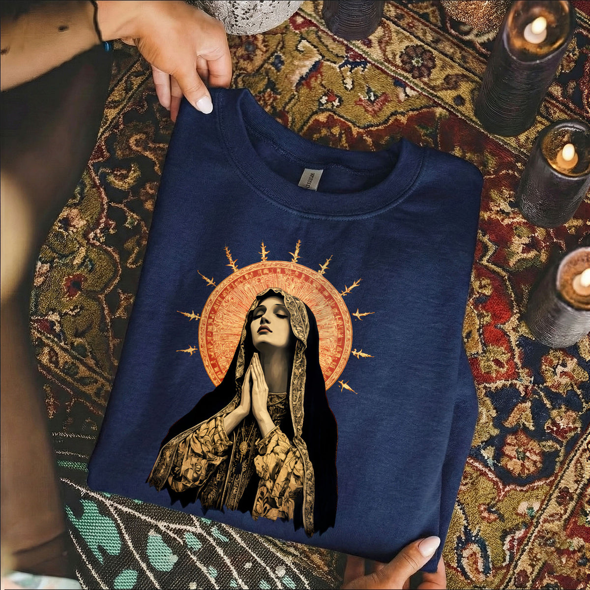 Blessed Virgin Mary Devotional Art – Unisex Tshirt / Hoodie / Sweatshirt
