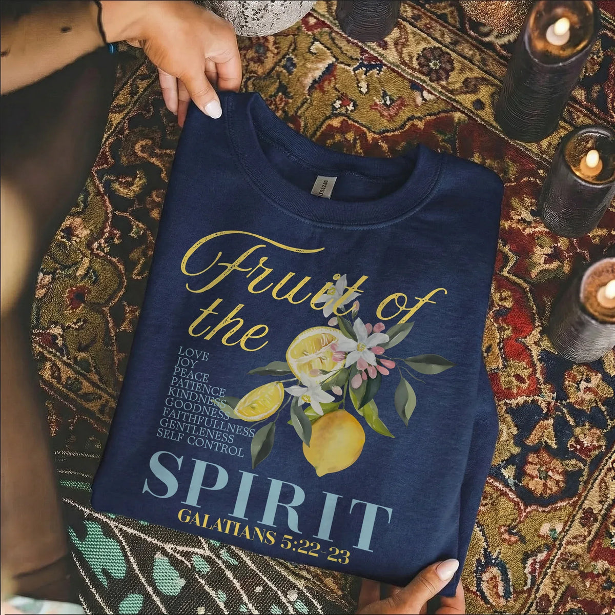 Fruit of the Spirit Citrus Floral Design – Faith Floral – Unisex Tshirt / Hoodie / Sweatshirt - Faith Guided Life