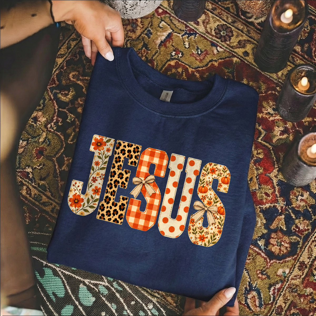 Jesus Fall Floral Leopard - Unisex Tshirt / Hoodie / Sweatshirt