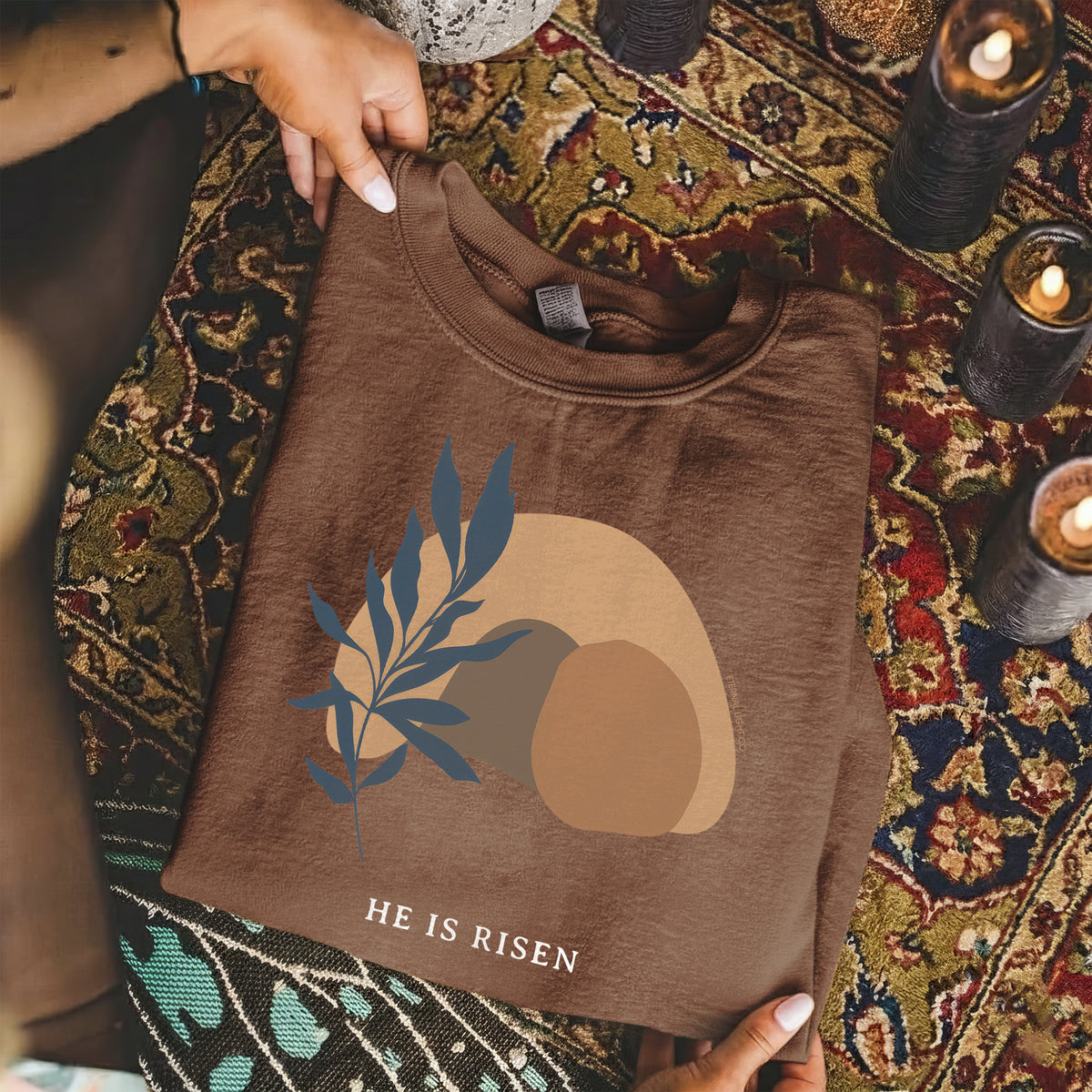 Minimalist Easter Resurrection – He is Risen – Unisex Tshirt / Hoodie / Sweatshirt