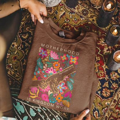 Kingdom Work" - Floral Hand and Flower Design – Unisex Tshirt / Hoodie / Sweatshirt