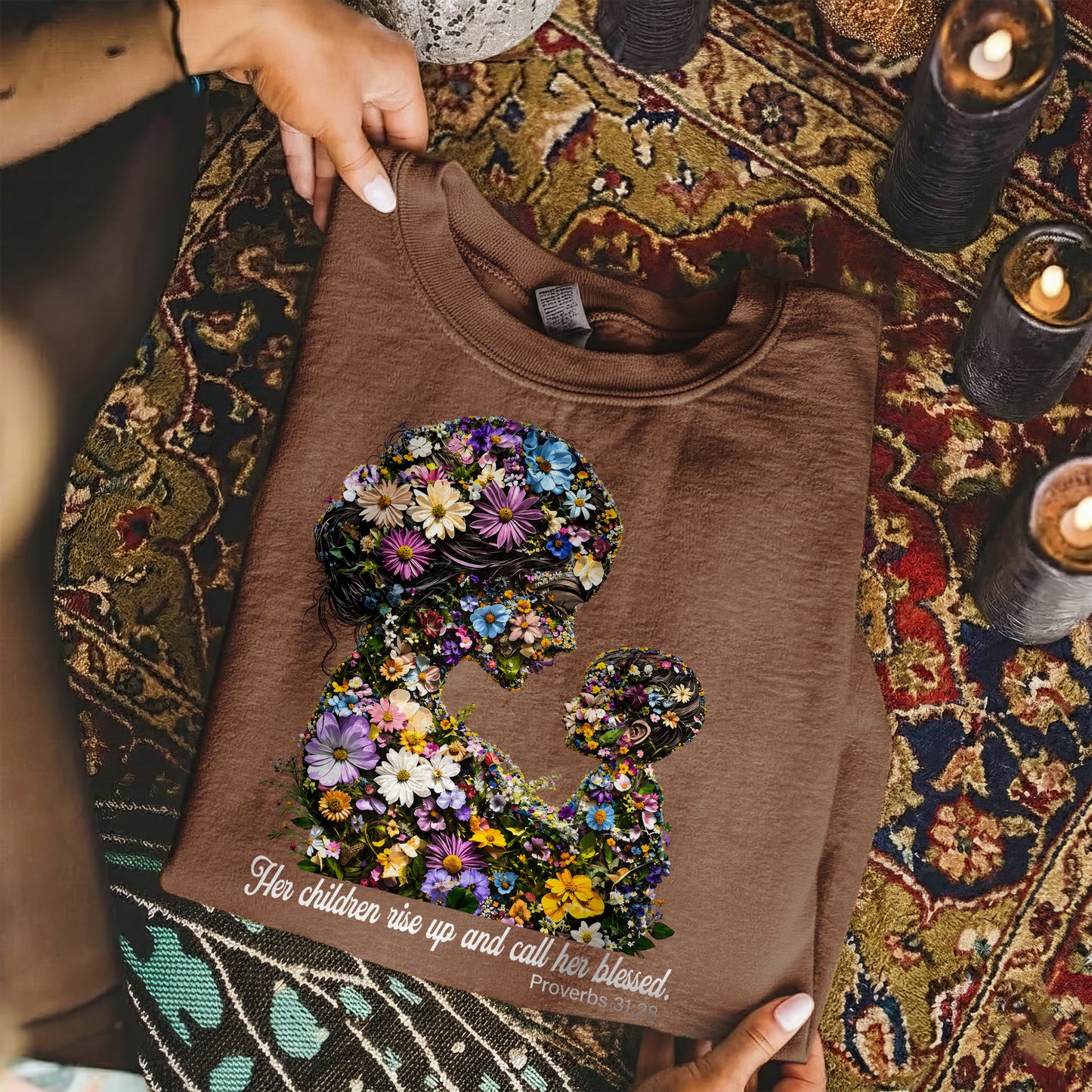 Floral Motherhood - Proverbs 31:28 – Unisex Tshirt / Hoodie / Sweatshirt