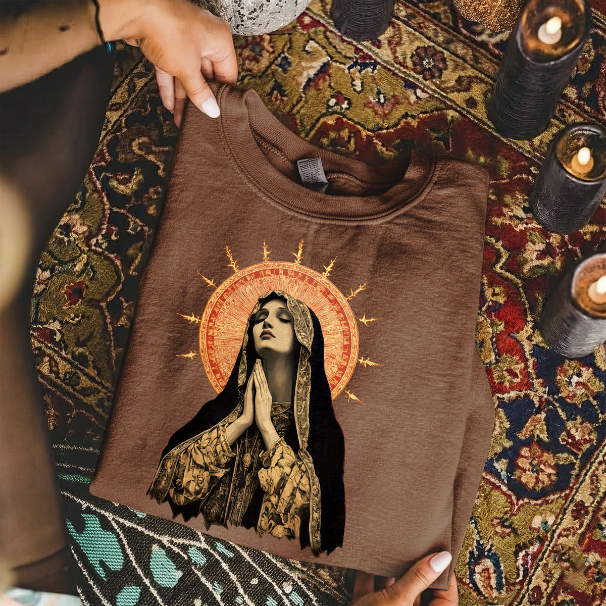 Blessed Virgin Mary Devotional Art – Unisex Tshirt / Hoodie / Sweatshirt