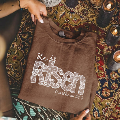 Christian Easter Matthew 28:6 – He is Risen – Unisex Tshirt / Hoodie / Sweatshirt