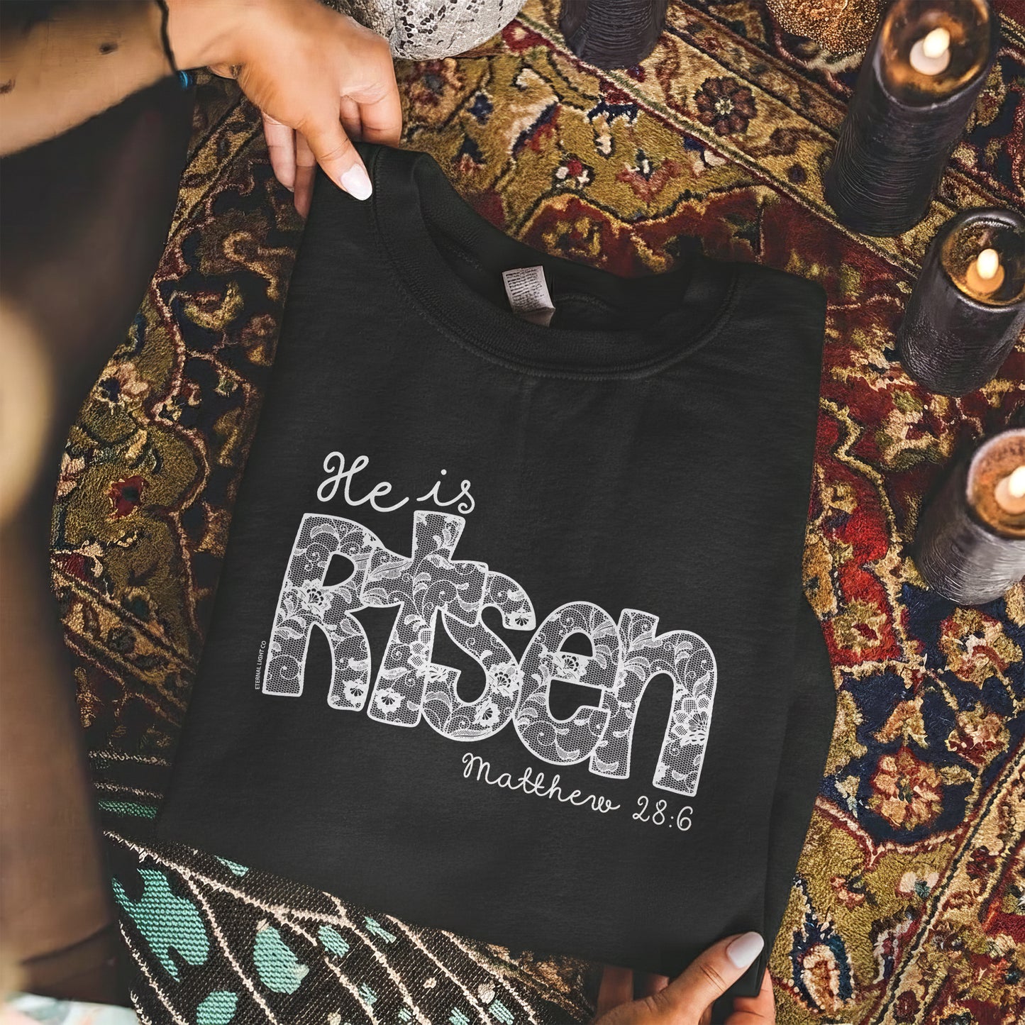 Christian Easter Matthew 28:6 – He is Risen – Unisex Tshirt / Hoodie / Sweatshirt