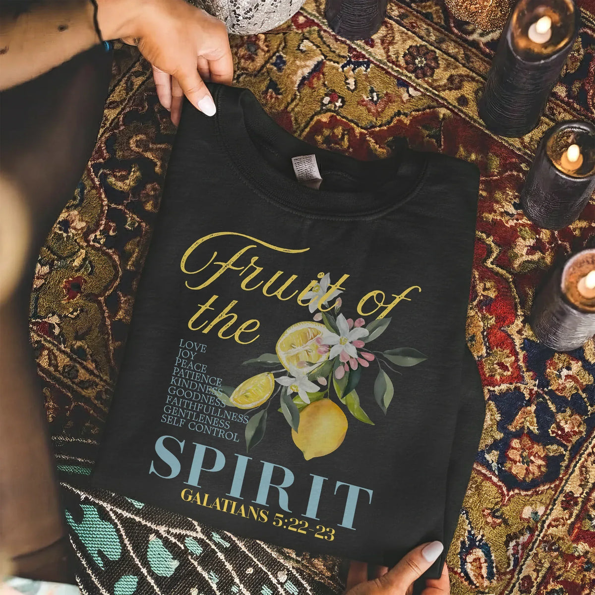 Fruit of the Spirit Citrus Floral Design – Faith Floral – Unisex Tshirt / Hoodie / Sweatshirt - Faith Guided Life