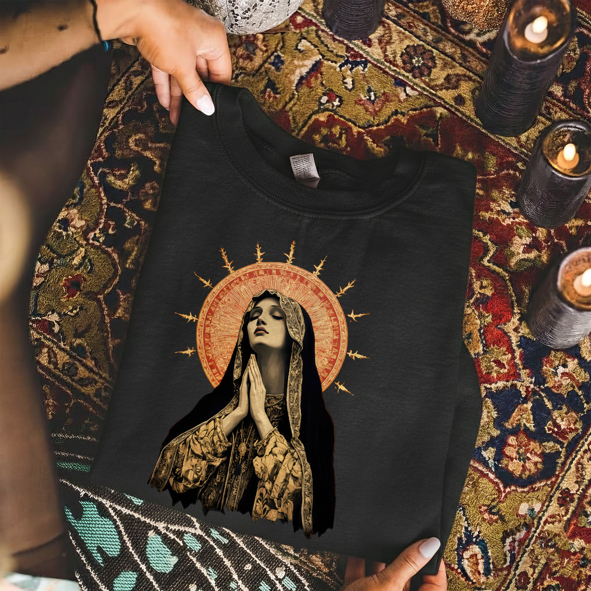 Blessed Virgin Mary Devotional Art – Unisex Tshirt / Hoodie / Sweatshirt