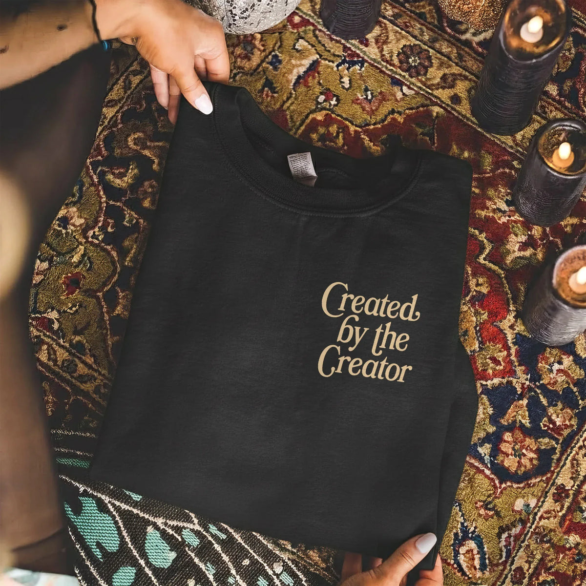 Created By The Creator - Two Sides - Faith Floral - Unisex Tshirt / Hoodie / Sweatshirt - Faith Guided Life
