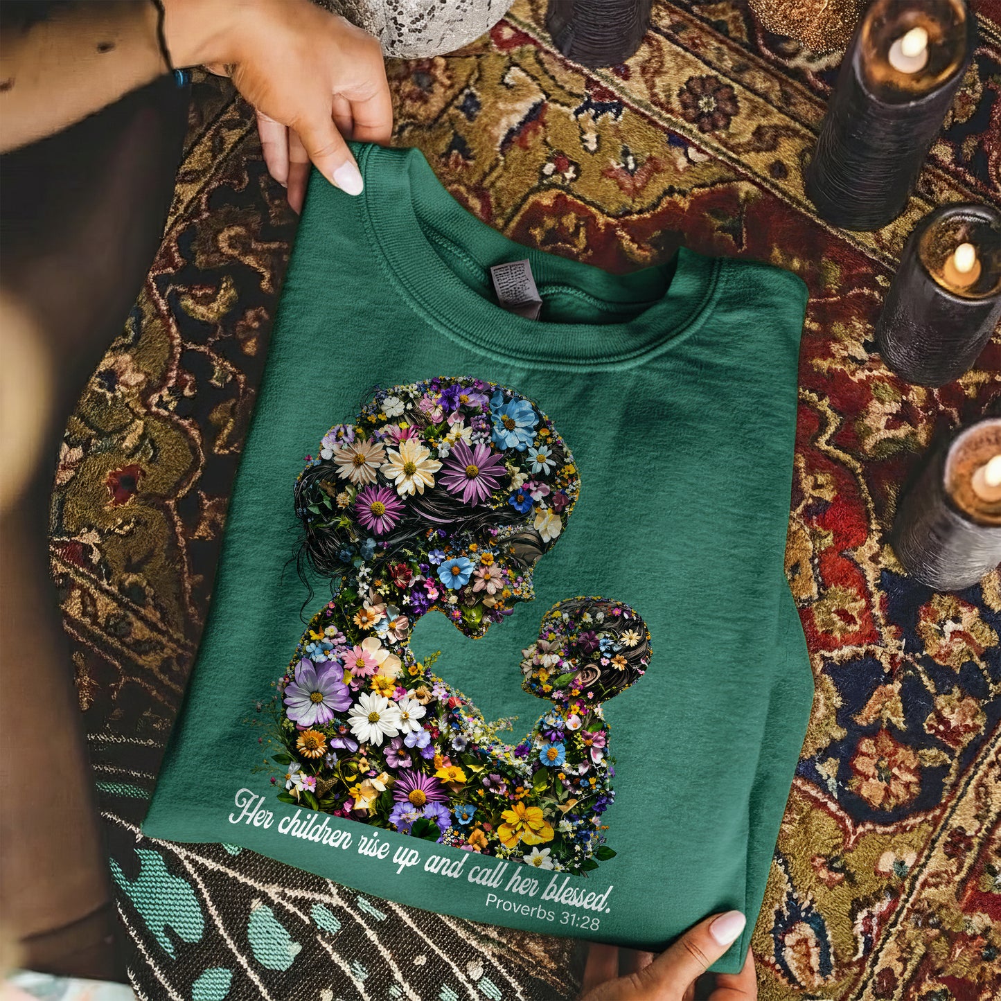 Floral Motherhood - Proverbs 31:28 – Unisex Tshirt / Hoodie / Sweatshirt