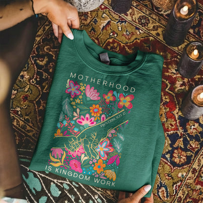 Kingdom Work" - Floral Hand and Flower Design – Unisex Tshirt / Hoodie / Sweatshirt