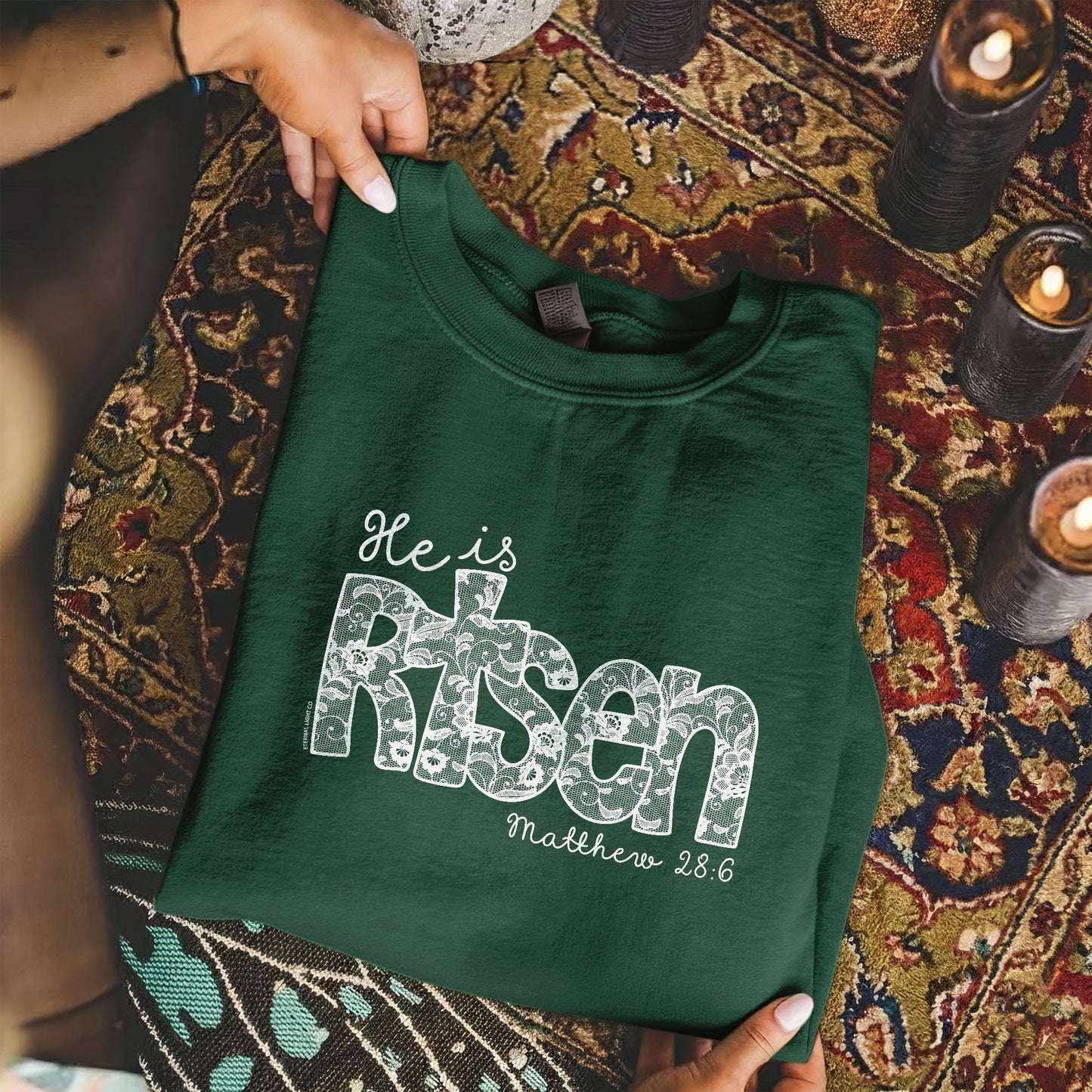 Christian Easter Matthew 28:6 – He is Risen – Unisex Tshirt / Hoodie / Sweatshirt