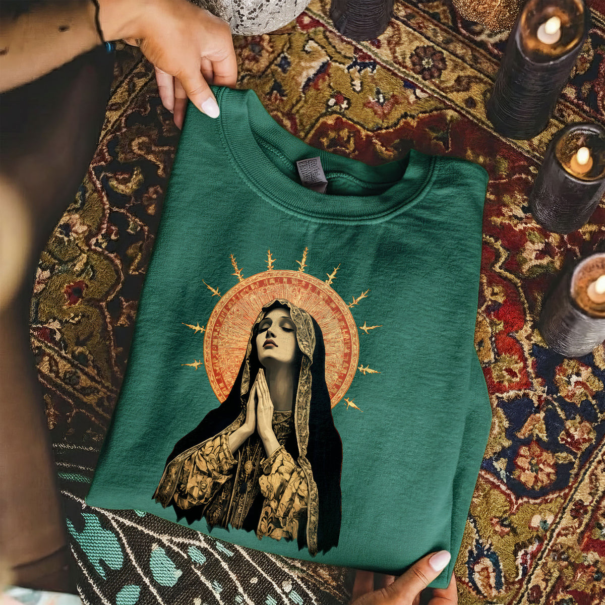 Blessed Virgin Mary Devotional Art – Unisex Tshirt / Hoodie / Sweatshirt