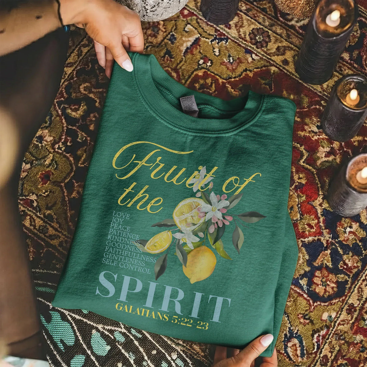 Fruit of the Spirit Citrus Floral Design – Faith Floral – Unisex Tshirt / Hoodie / Sweatshirt - Faith Guided Life