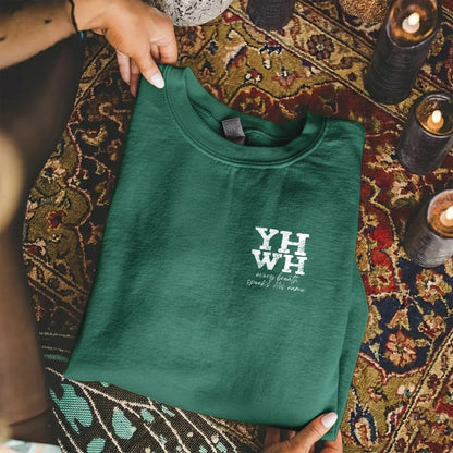 YHWH Every Breath Speaks His Name - Faith Floral - Unisex Tshirt / Hoodie / Sweatshirt - Faith Guided Life