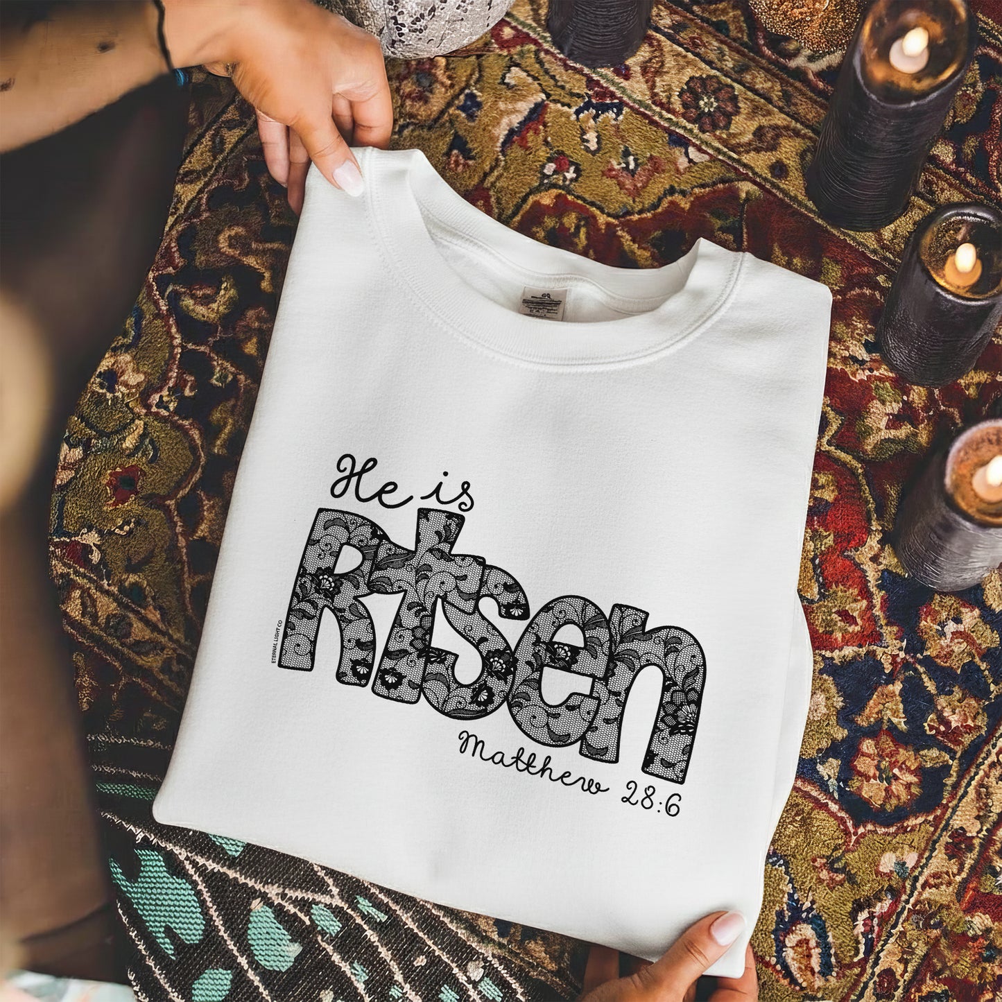 Christian Easter Matthew 28:6 – He is Risen – Unisex Tshirt / Hoodie / Sweatshirt